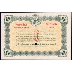 Avignon - Pirot 18-20 - 1 franc - 11/08/1915 (1917) - Spécimen -  Etat : NEUF
