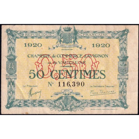 Avignon - Pirot 18-22 - 50 centimes - 1920 - Etat : TTB