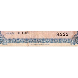 Belfort - Pirot 23-21 - 1 franc - Série H 108 - 06/01/1916 - Etat : TB-