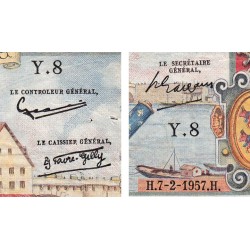 F 49-01- 07/02/1957 - 5000 francs - Henri IV - Série Y.8 - Etat : TB+ à TTB