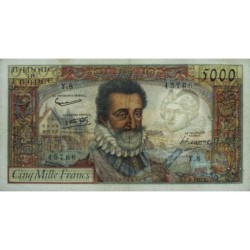 F 49-01- 07/02/1957 - 5000 francs - Henri IV - Série Y.8 - Etat : TB+ à TTB