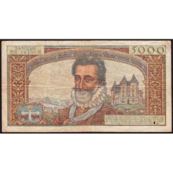 F 49-02- 06/06/1957 - 5000 francs - Henri IV - Série F.9 - Etat : TB