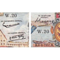F 49-02- 06/06/1957 - 5000 francs - Henri IV - Série W.20 (remplacement) - Etat : TTB-