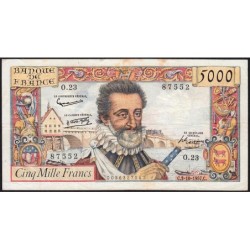 F 49-03- 03/10/1957 - 5000 francs - Henri IV - Série O.23 - Etat : TB