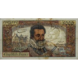 F 49-03- 03/10/1957 - 5000 francs - Henri IV - Série O.23 - Etat : TB