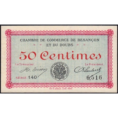 Besançon (Doubs) - Pirot 25-1 - 50 centimes - Série 140 - Sans date (1915) - Etat : SPL