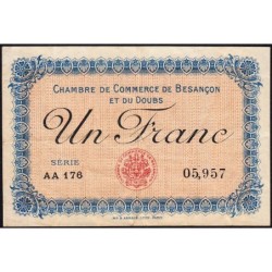 Besançon (Doubs) - Pirot 25-18 - 1 franc - Série AA 176 - Sans date (1915) - Etat : TTB