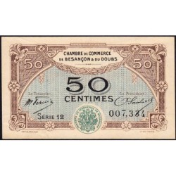 Besançon (Doubs) - Pirot 25-22 - 50 centimes - Série 12 - Sans date (1921) - Etat : SPL
