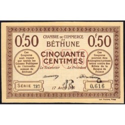 Béthune - Pirot 26-15 - 50 centimes - Série 737 - 17/04/1916 - Etat : SPL+