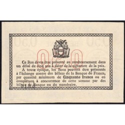 Béthune - Pirot 26-15 - 50 centimes - Série 737 - 17/04/1916 - Etat : SPL+