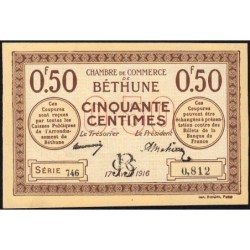 Béthune - Pirot 26-15 - 50 centimes - Série 746 - 17/04/1916 - Etat : pr.NEUF