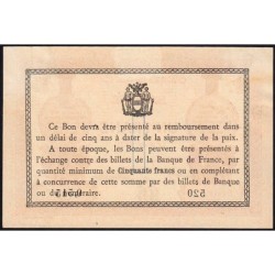 Béthune - Pirot 26-17 - 1 franc - Série 520 - 17/04/1916 - Etat : SPL