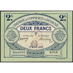 Béthune - Pirot 26-19 - 2 francs - Série 546 - 17/04/1916 - Etat : SPL