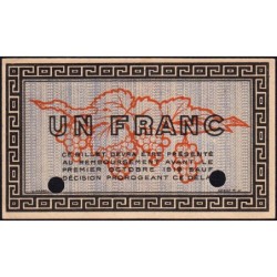 Béziers - Pirot 27-2 - 1 franc - Sans série - 05/11/1914 - Spécimen - Etat : NEUF