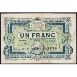 Bordeaux - Pirot 30-26 - 1 franc- Série 211 - 1920 - Etat : TTB-