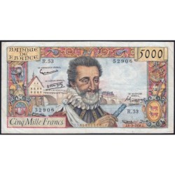 F 49-06- 06/03/1958 - 5000 francs - Henri IV - Série R.53 - Etat : TB à TB+