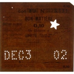 Section du Bois - 0,10 unité - 31/12/1943 - Code 02 - Série BU - Etat : TTB+