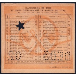 Section du Bois - 0,10 unité - 31/12/1943 - Code 02 - Série BU - Etat : SUP+