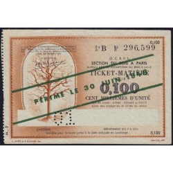 Section du Bois à Paris (Lille) - 0,100 unité - 30/06/1945 - Code 01 - Série B - Etat : SUP