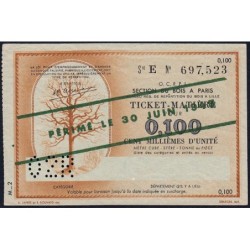Section du Bois à Paris (Lille) - 0,100 unité - 30/06/1945 - Code 02R - Série E - Etat : SUP