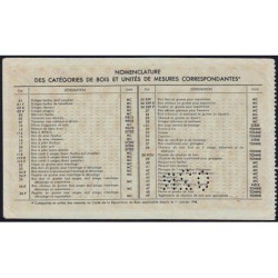 Section du Bois à Paris - 1 unité - 30/09/1945 - Code 02R - Série G - Etat : SUP