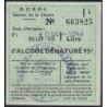 Section de la Chimie - 1 litre alcool dénaturé - 19/12/1947 - Catégorie F1 - Etat : SUP