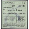 Section de la Chimie - 1 litre alcool dénaturé - 19/12/1947 - Catégorie F1 - Etat : TTB+