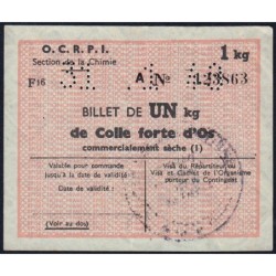 Section de la Chimie - 1 kg colle forte d'os - 31/01/1948 - Catégorie F16 - Série A - Etat : TTB