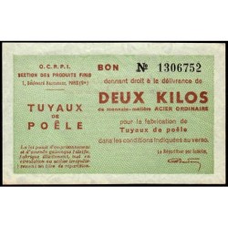 Section des Produits finis - 2 kg tôles minces - Tuyaux de poêle - 1948 - Etat : SUP