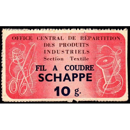 Section Textile - 10 g. Fil à coudes Schappe - 30/09/1944 - Etat : TTB