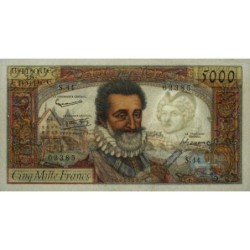 F 49-05- 02/01/1958 - 5000 francs - Henri IV - Série S.44 - Etat : TTB+