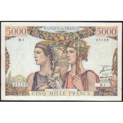 F 48-01 - 10/03/1949 - 5000 francs - Terre et Mer - Série B.1 - Etat : TTB