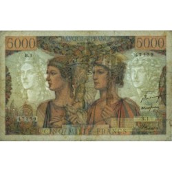 F 48-01 - 10/03/1949 - 5000 francs - Terre et Mer - Série B.1 - Etat : TTB