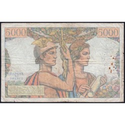 F 48-05 - 16/08/1951 - 5000 francs - Terre et Mer - Série Q.70 - Etat : TB