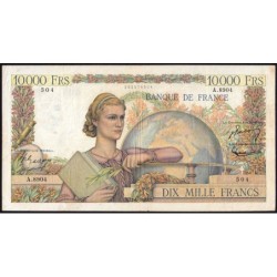 F 50-74 - 07/04/1955 - 10000 francs - Génie Français - Série A.8904 - Etat : TB+