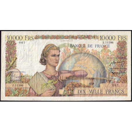 F 50-81 - 07/06/1956 - 10000 francs - Génie Français - Série G.9976 - Etat : TB