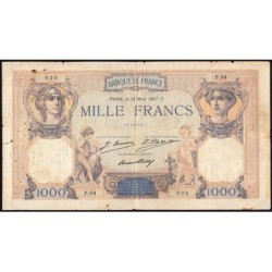 F 37-01 - 15/03/1927 - 1000 francs - Cérès et Mercure - Série P.84 - Etat : B+