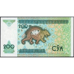 Ouzbékistan - Pick 80 - 200 som - Série BO - 1997 - Etat : NEUF