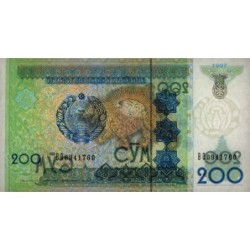 Ouzbékistan - Pick 80 - 200 som - Série BO - 1997 - Etat : NEUF