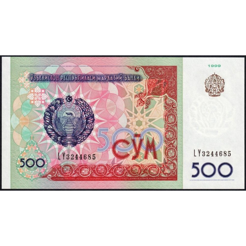Ouzbékistan - Pick 81 - 500 som - Série LY - 1997 - Etat : NEUF