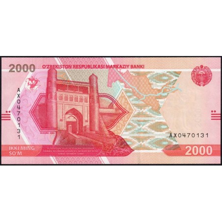 Ouzbékistan - Pick 87 - 2'000 som - Série AX - 2021 - Etat : NEUF