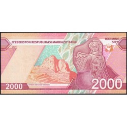 Ouzbékistan - Pick 87 - 2'000 som - Série AX - 2021 - Etat : NEUF