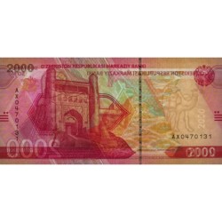 Ouzbékistan - Pick 87 - 2'000 som - Série AX - 2021 - Etat : NEUF