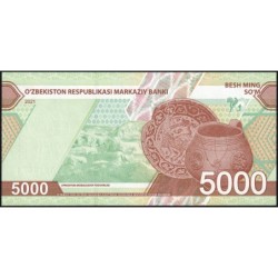 Ouzbékistan - Pick 88 - 5'000 som - Série DY - 2021 - Etat : NEUF