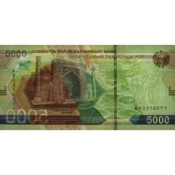 Ouzbékistan - Pick 88 - 5'000 som - Série DY - 2021 - Etat : NEUF