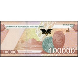 Ouzbékistan - Pick 92 - 100'000 som - Série BC - 2021 - Etat : NEUF