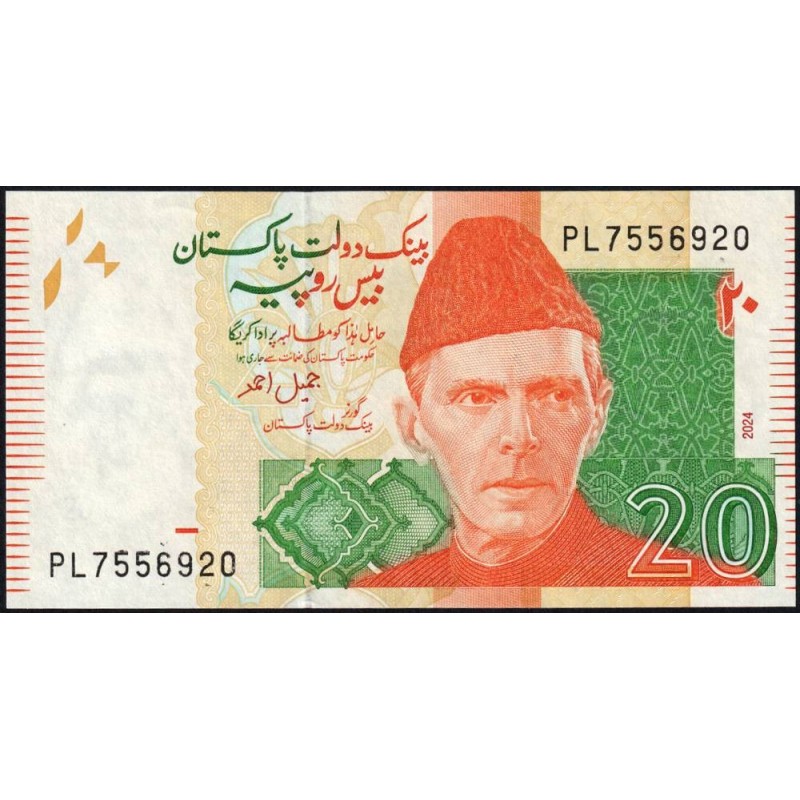Pakistan - Pick 55x - 20 rupees - Série PL - 2024 - Etat : NEUF