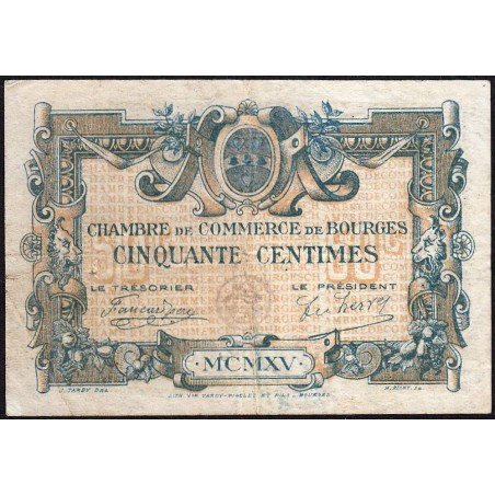 Bourges - Pirot 32-1 - Série C - 50 centimes - 1915 - Etat : TB+