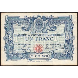 Bourges - Pirot 32-9 - Série D - 1 franc - 1917 - Etat : SUP