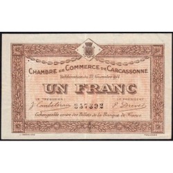 Carcassonne - Pirot 38-6 variété - 1 franc - 1914 - Etat : TTB+